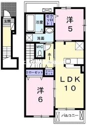 トゥジュールＢの物件間取画像